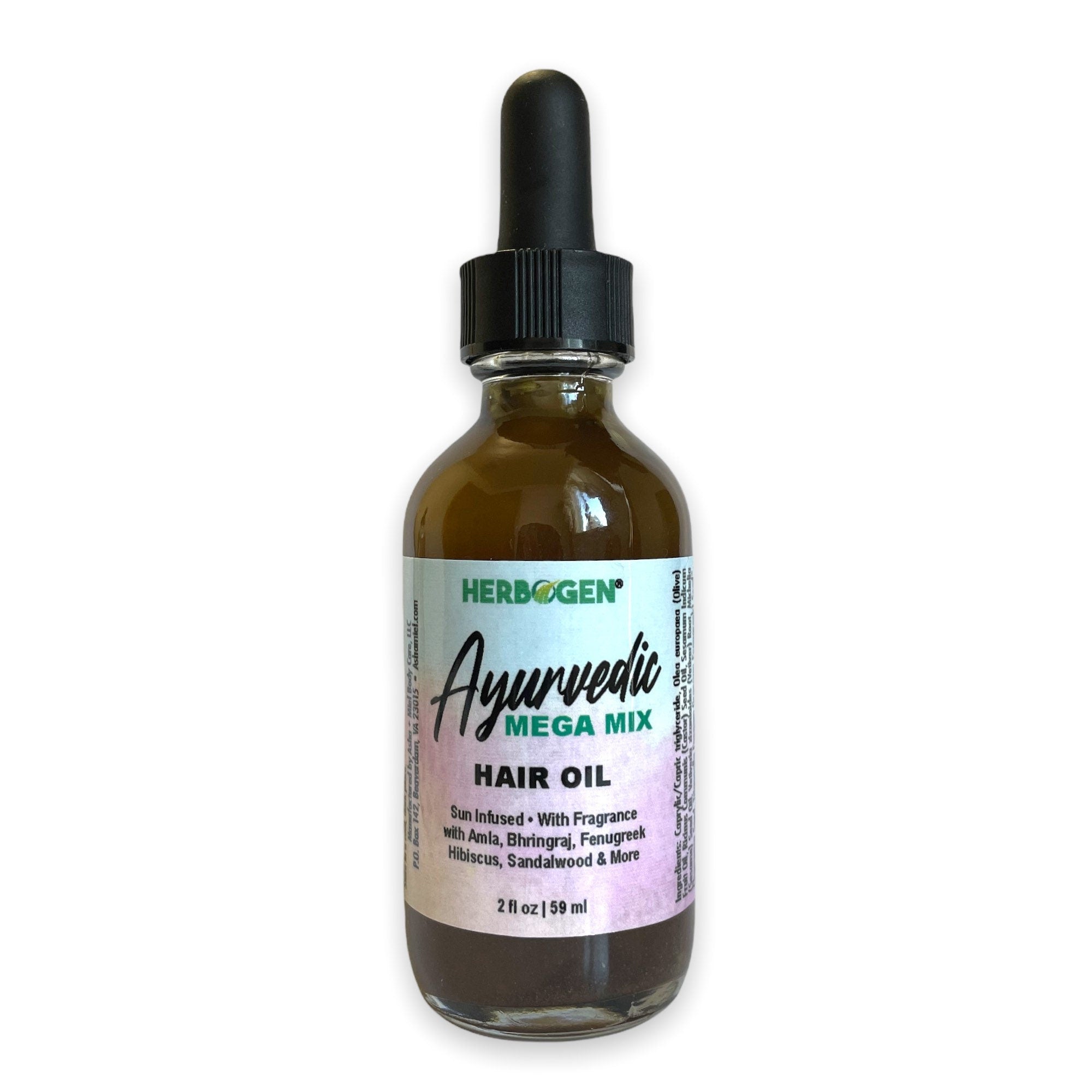 Ayurvedic Sun Infused Mega Mix Hair Oil with Amla, Bhringraj, Fenugreek, Hibiscus, and Black Seed: Promotes Hair Growth, Stronger Hair