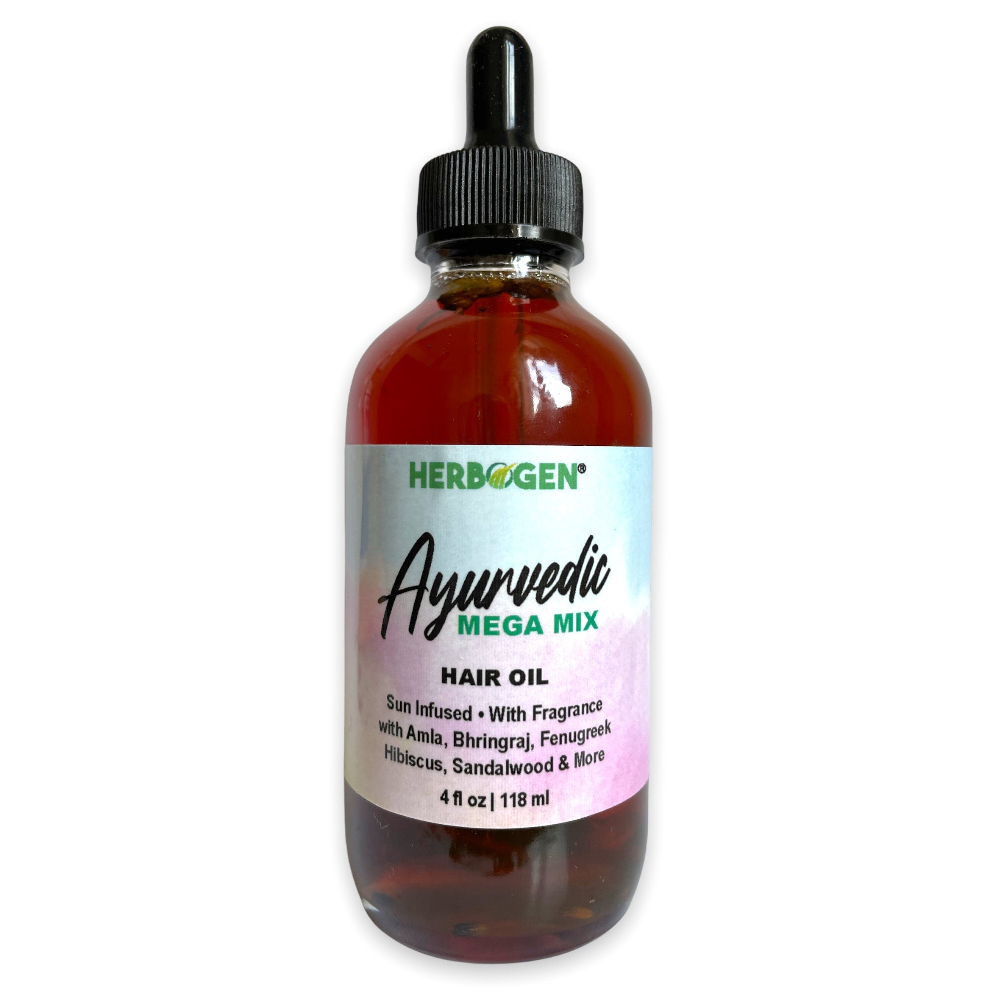 Ayurvedic Sun Infused Mega Mix Hair Oil with Amla, Bhringraj, Fenugreek, Hibiscus, and Black Seed: Promotes Hair Growth, Stronger Hair