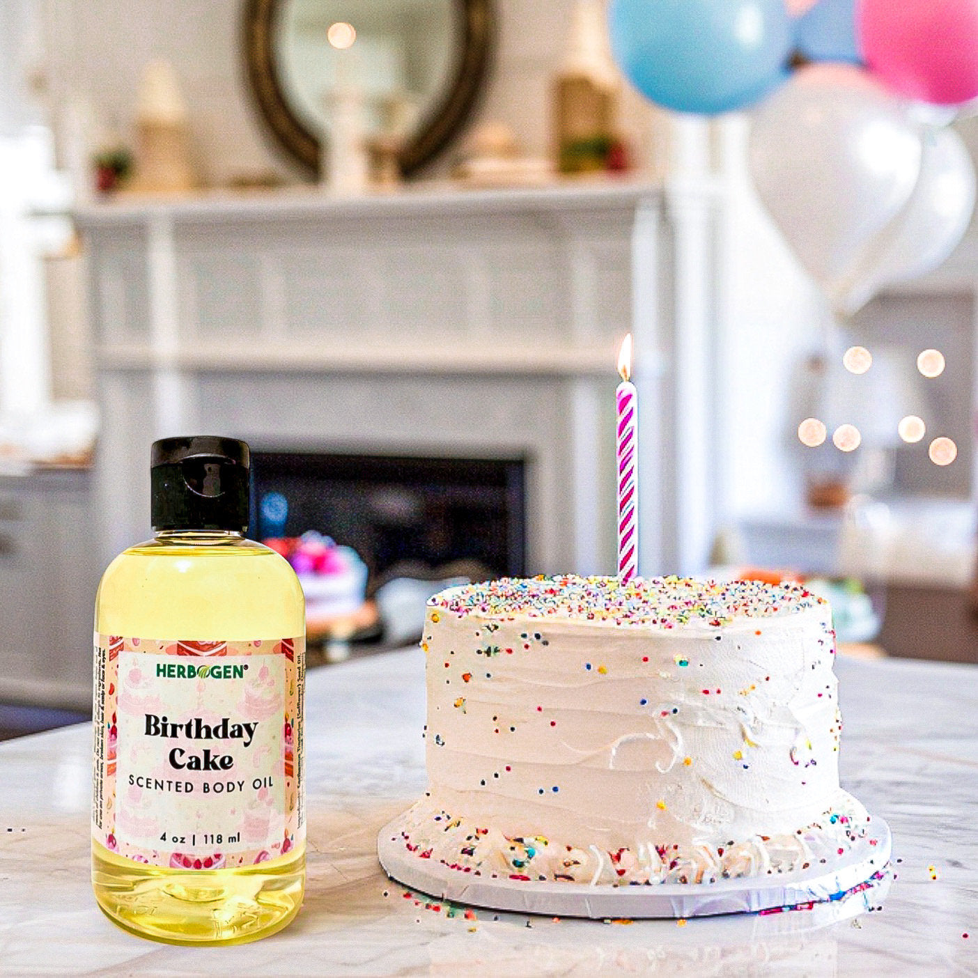 Birthday Cake Scented Body Oil, Bath & Body Fragrance Oil, Handmade Moisturizing Skincare Oil, Sweet Cake Scent Hydrating Oil, Body Care