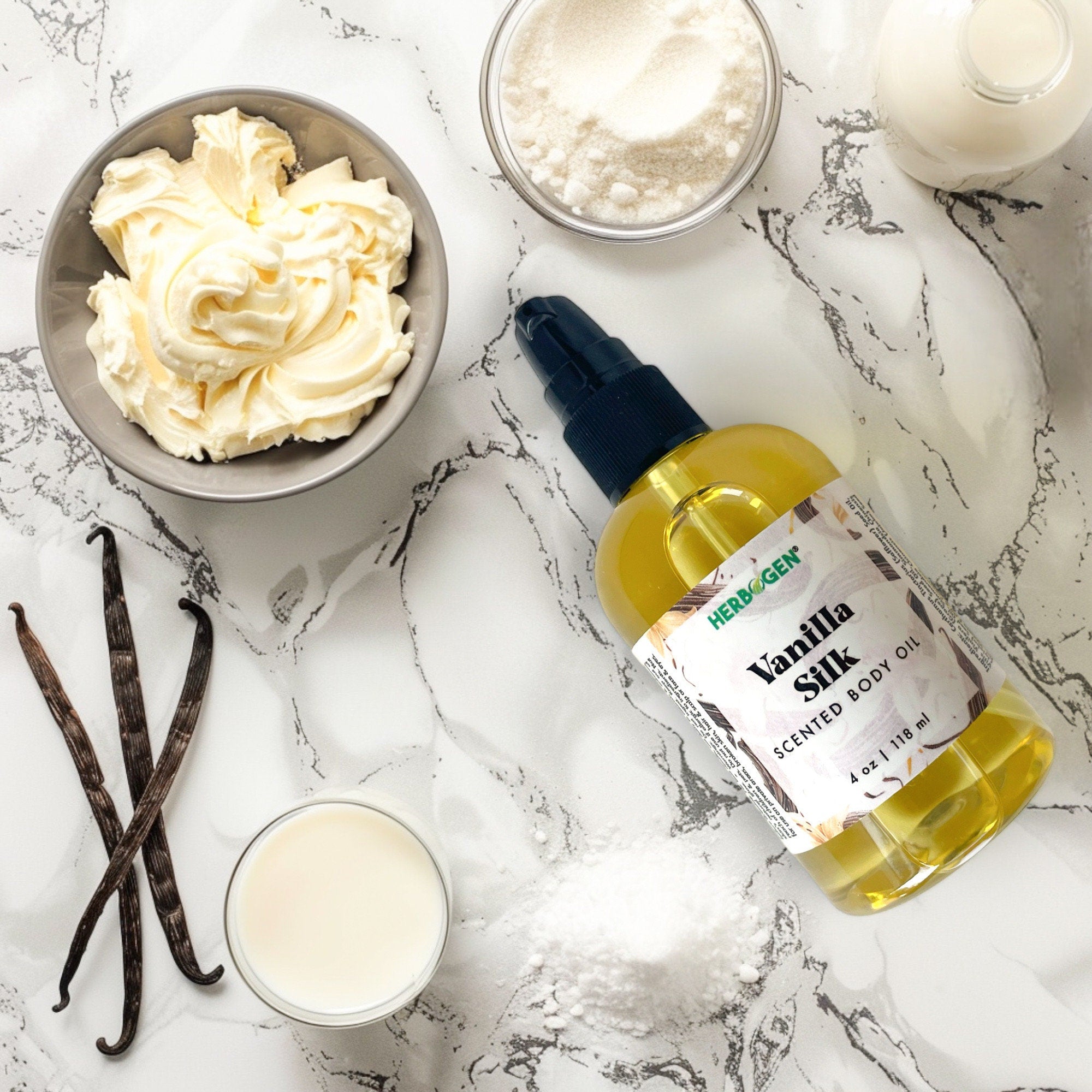 Vanilla Silk Body Oil - Velvety Sweet Aroma - Moisturizing and Nourishing with Natural Oils