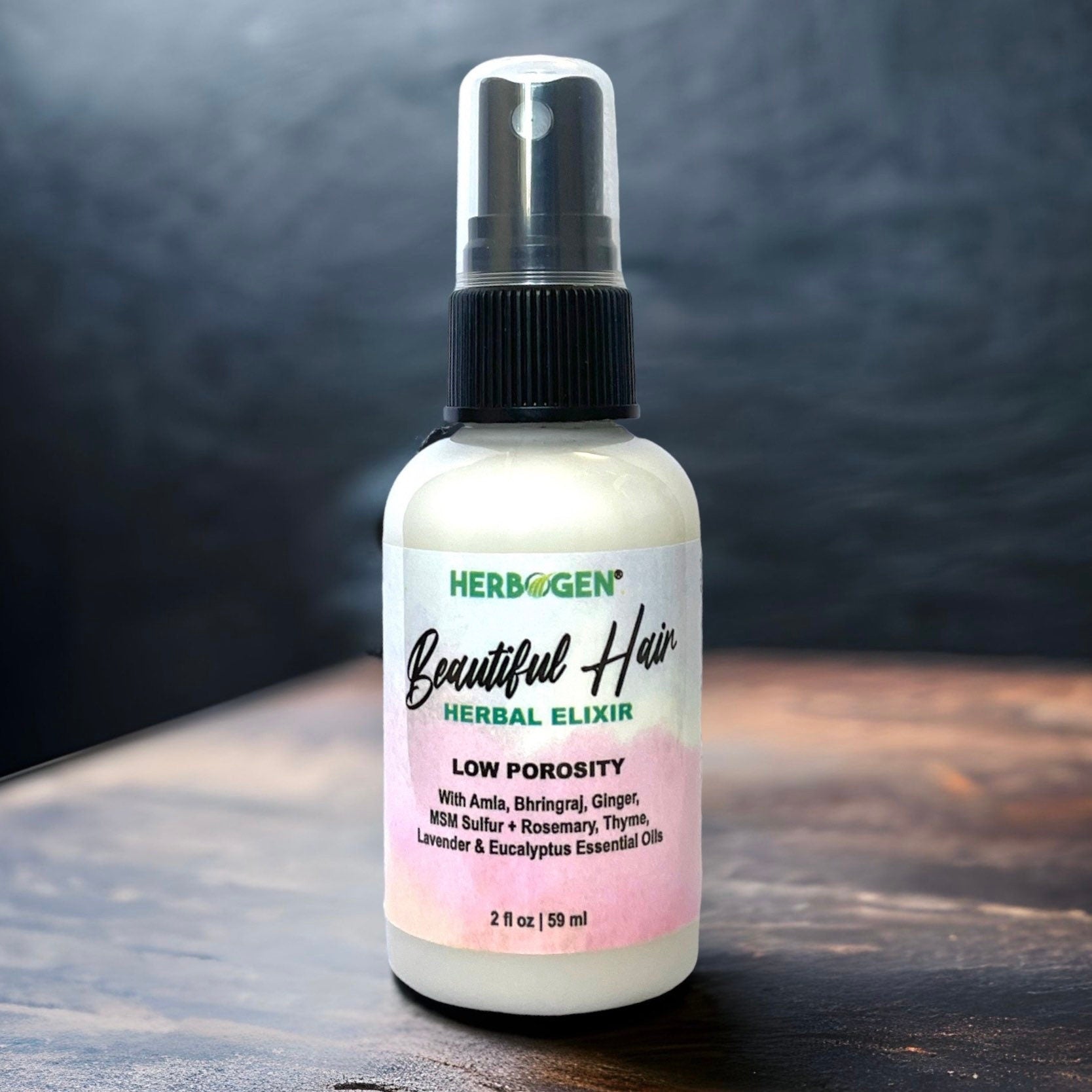 Amla, Bhringraj, MSM Low Porosity Herbal Hair & Scalp Elixir, Ayurvedic Herbs, Leave-In, Hair Tonic