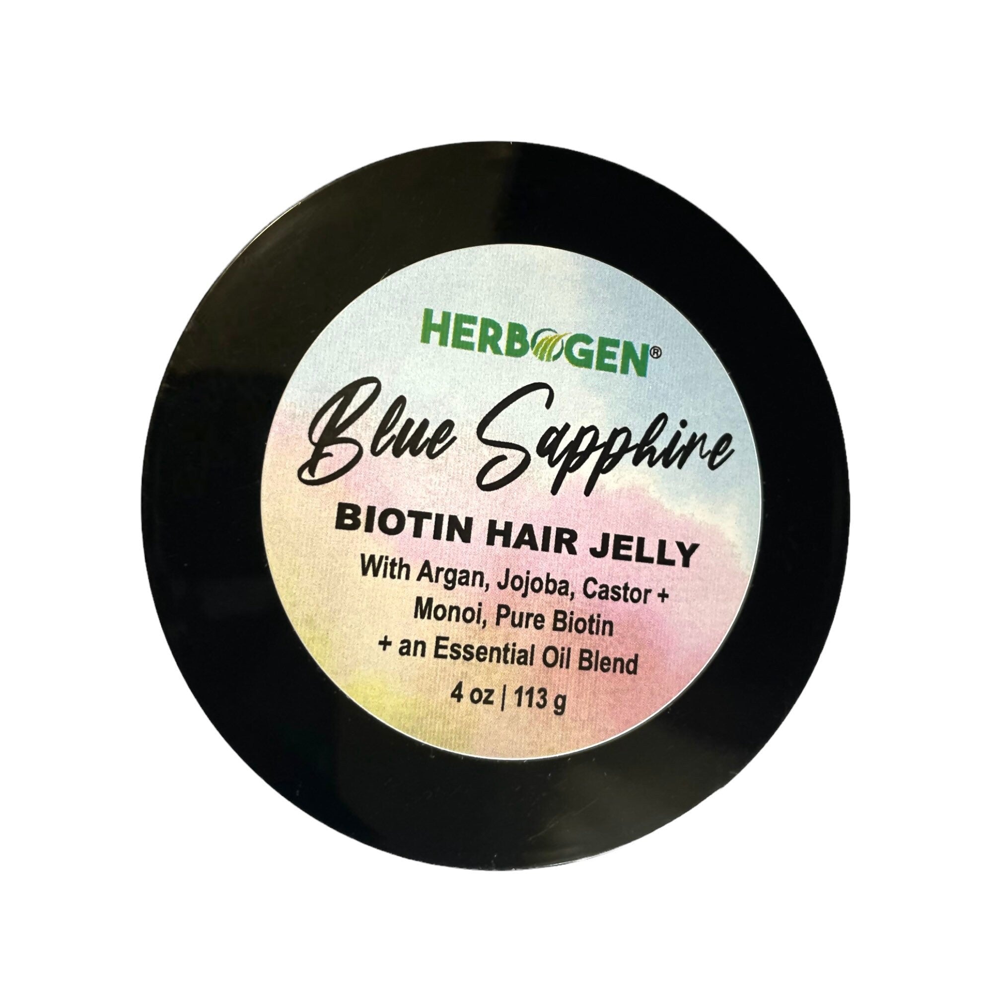 Blue Sapphire Biotin Hair Jelly, Hair Growth Oil, Biotin Oil, Argan and Monoi Oils, Butterfly Pea Flower