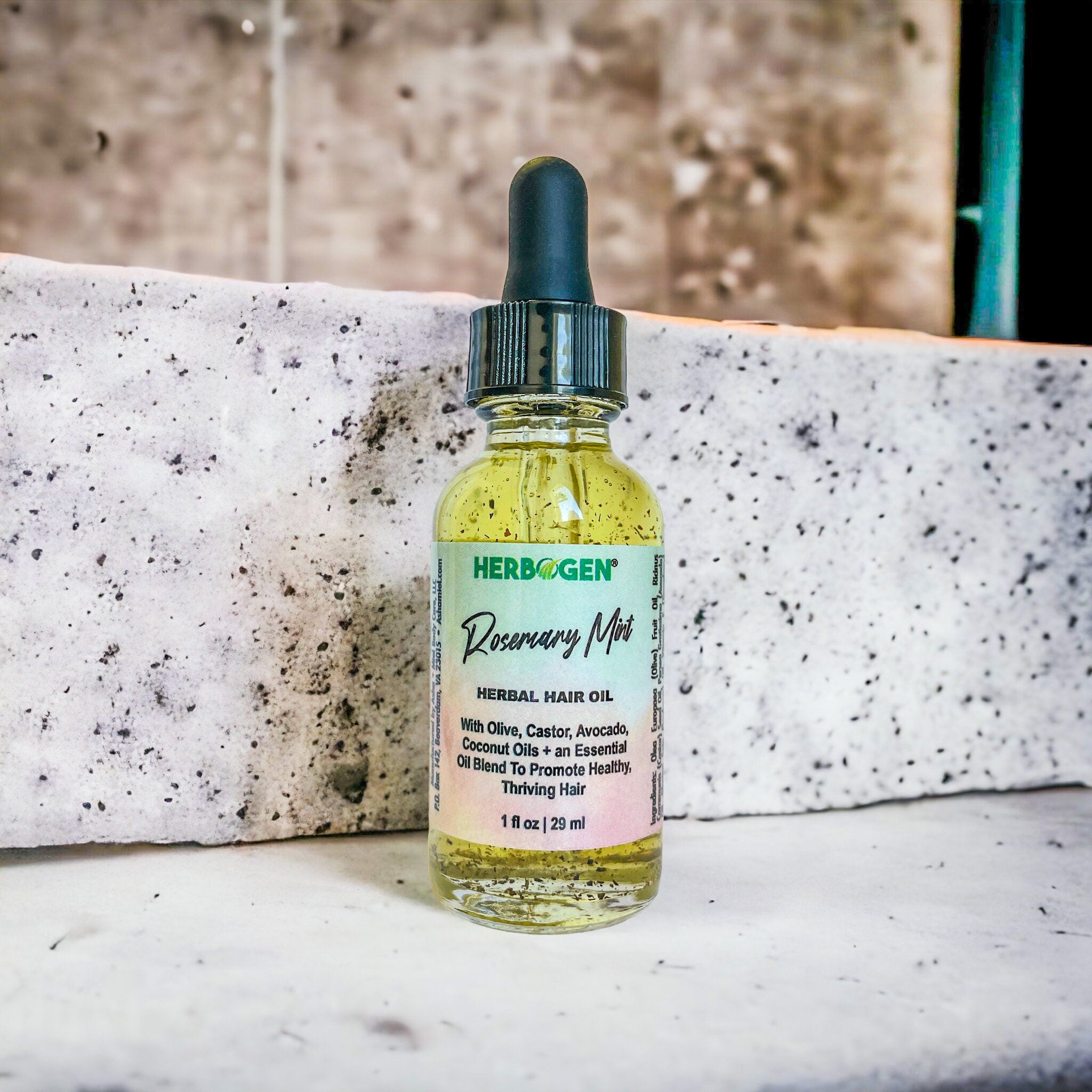 Rosemary & Mint Hair Oil, Hair Growth, Castor Oil, Vitamin E