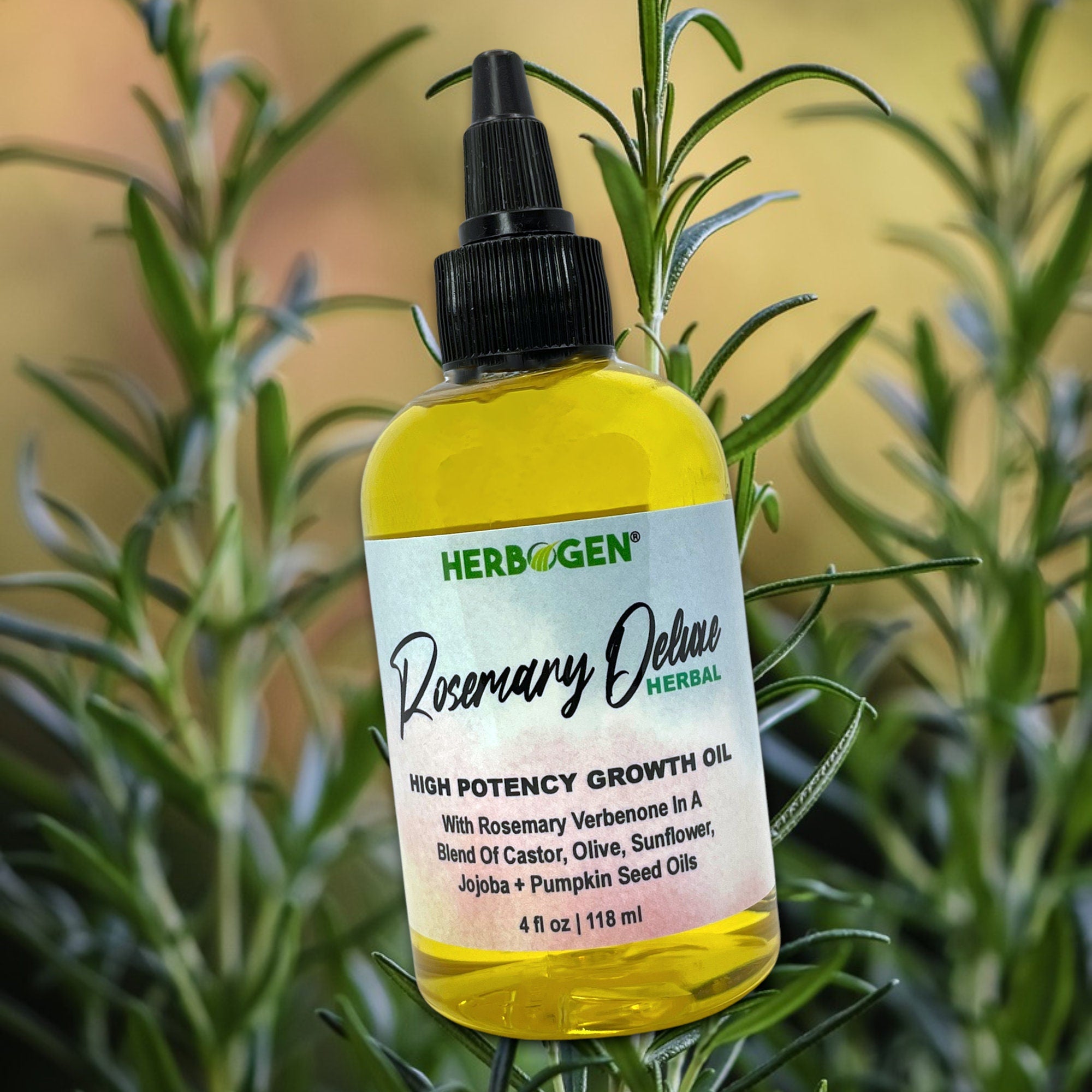Rosemary Deluxe Hair Oil, Hair Growth Oil, Hair Serum, Rosemary Verbenone, Castor Oil, Pumpkin Seed Oil, Rosemary Essential Oil