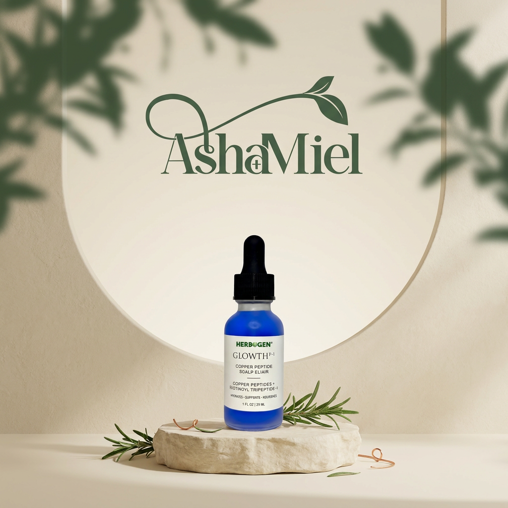 Copper Peptide Scalp Serum, GHK-Cu + AHK-Cu, Biotinoyl Tripeptide-1, Rosemary Hair Serum, GLOWTH P1 Peptide Scalp Treatment