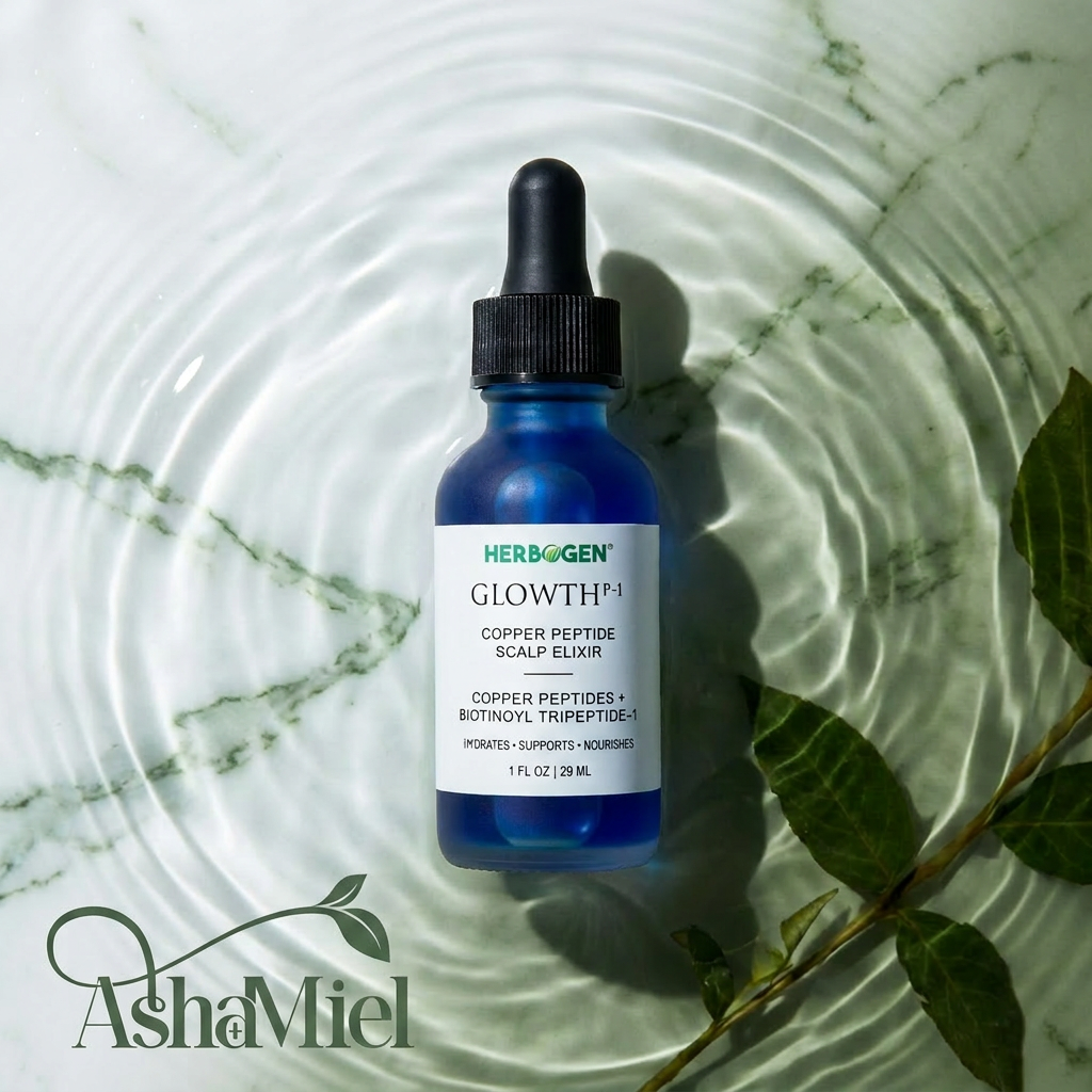 Copper Peptide Scalp Serum, GHK-Cu + AHK-Cu, Biotinoyl Tripeptide-1, Rosemary Hair Serum, GLOWTH P1 Peptide Scalp Treatment