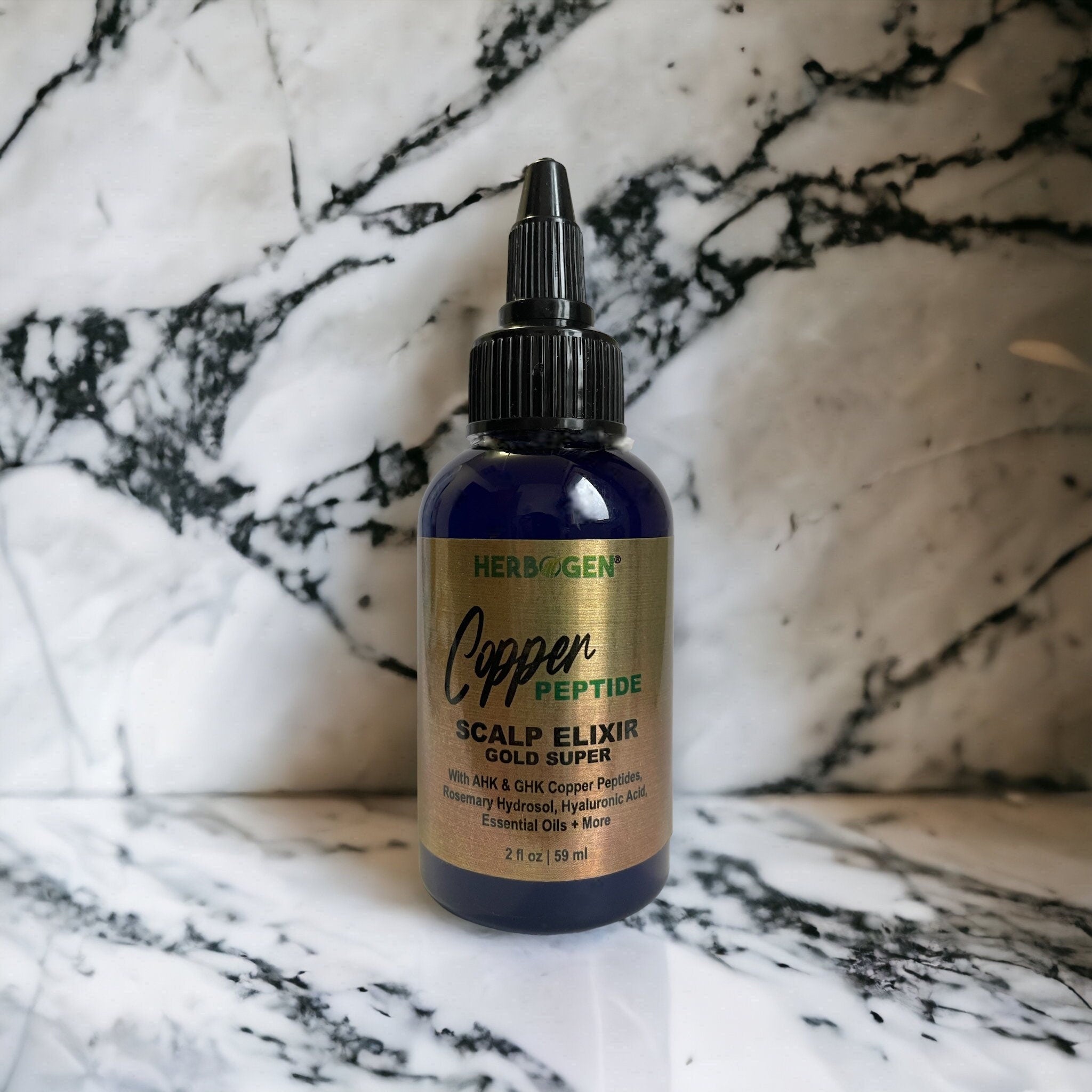 Copper Peptide Herbal Hair Scalp Serum, Natural Hair Growth Spray, Organic Hair Growth Serum, Hair Care, Hair Loss, Alopecia Serum