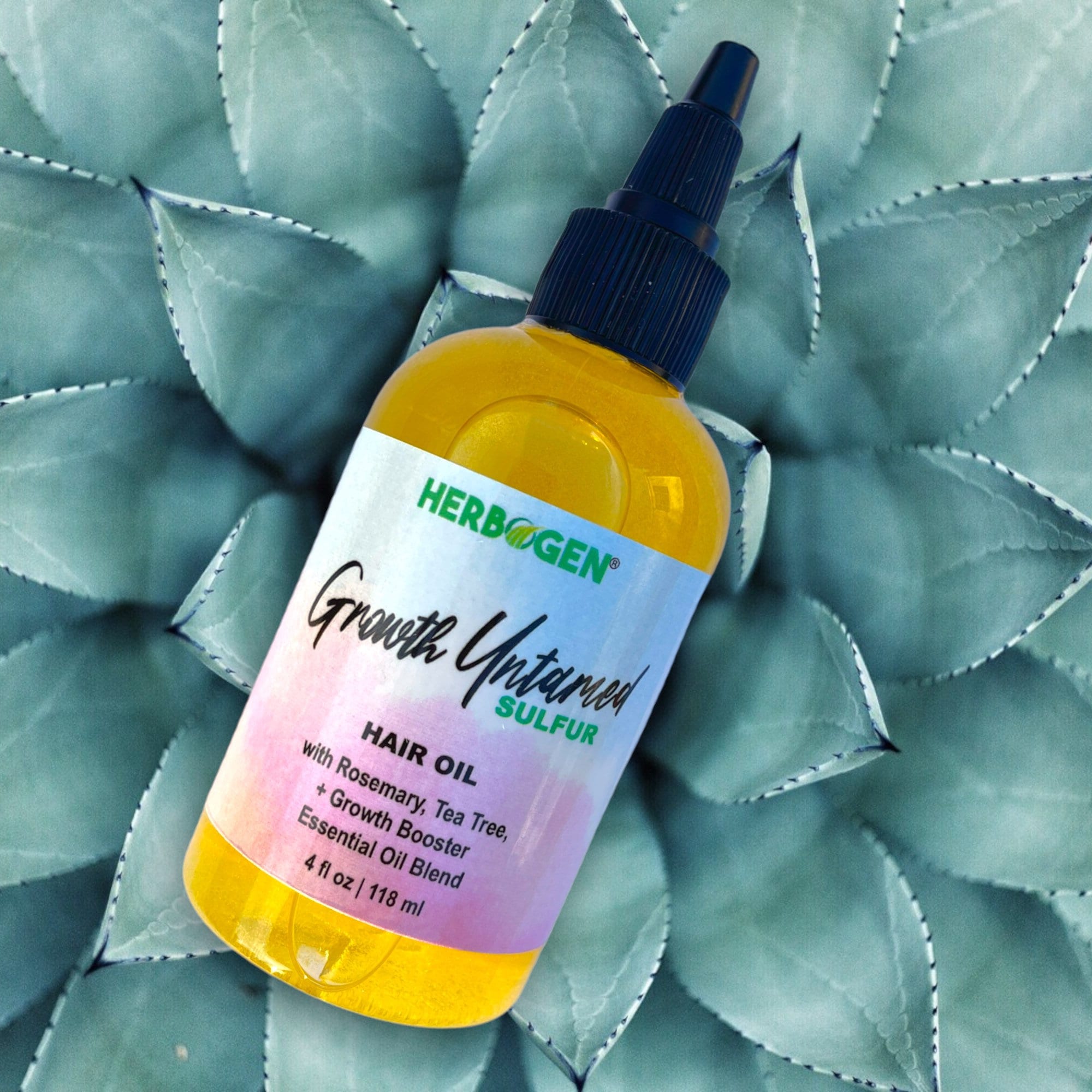Growth Untamed Super Sulfur Hair Oil - Rosemary & Tea Tree, 4 oz, Hair Growth, Castor hair oil, Olive hair oil