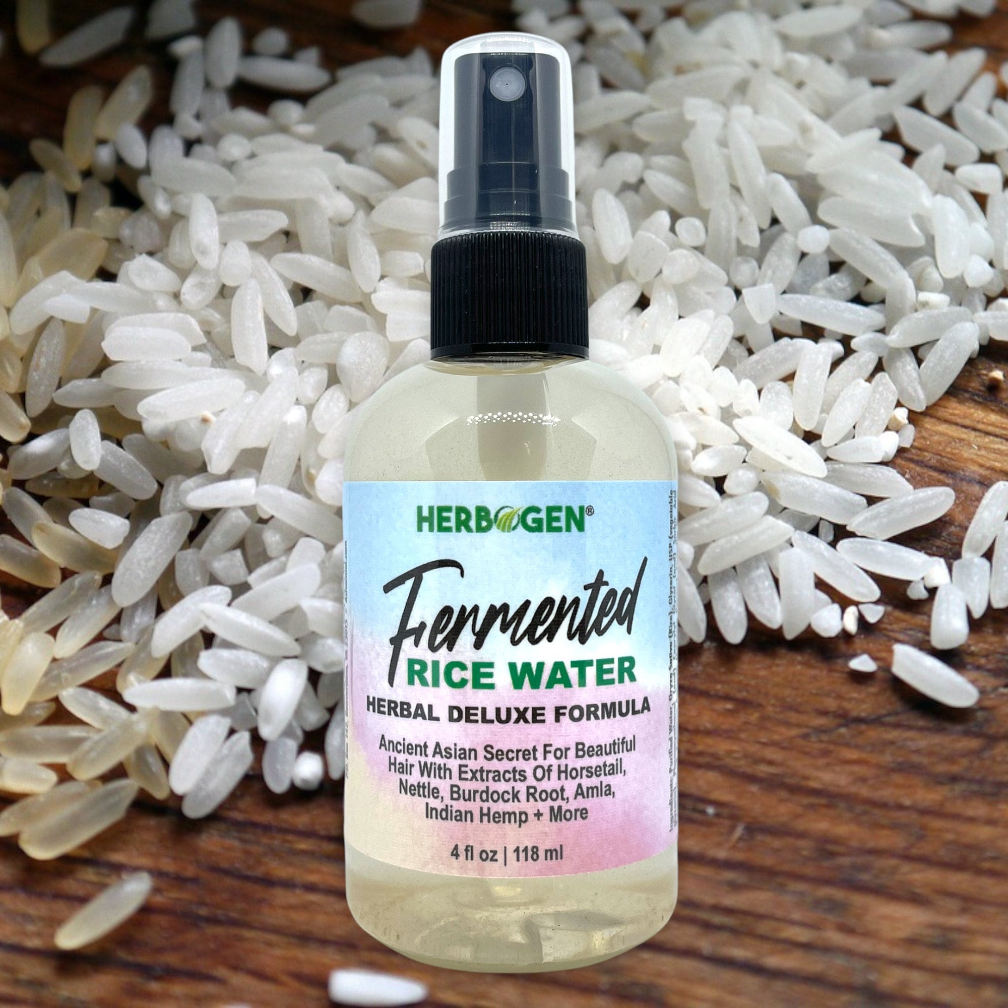 Fermented Rice Water Spray for Hair Growth, Herbal Organic Hair Spray, Biotin Hair Moisturizing Spray, Scalp Hydrate Tonic Spray