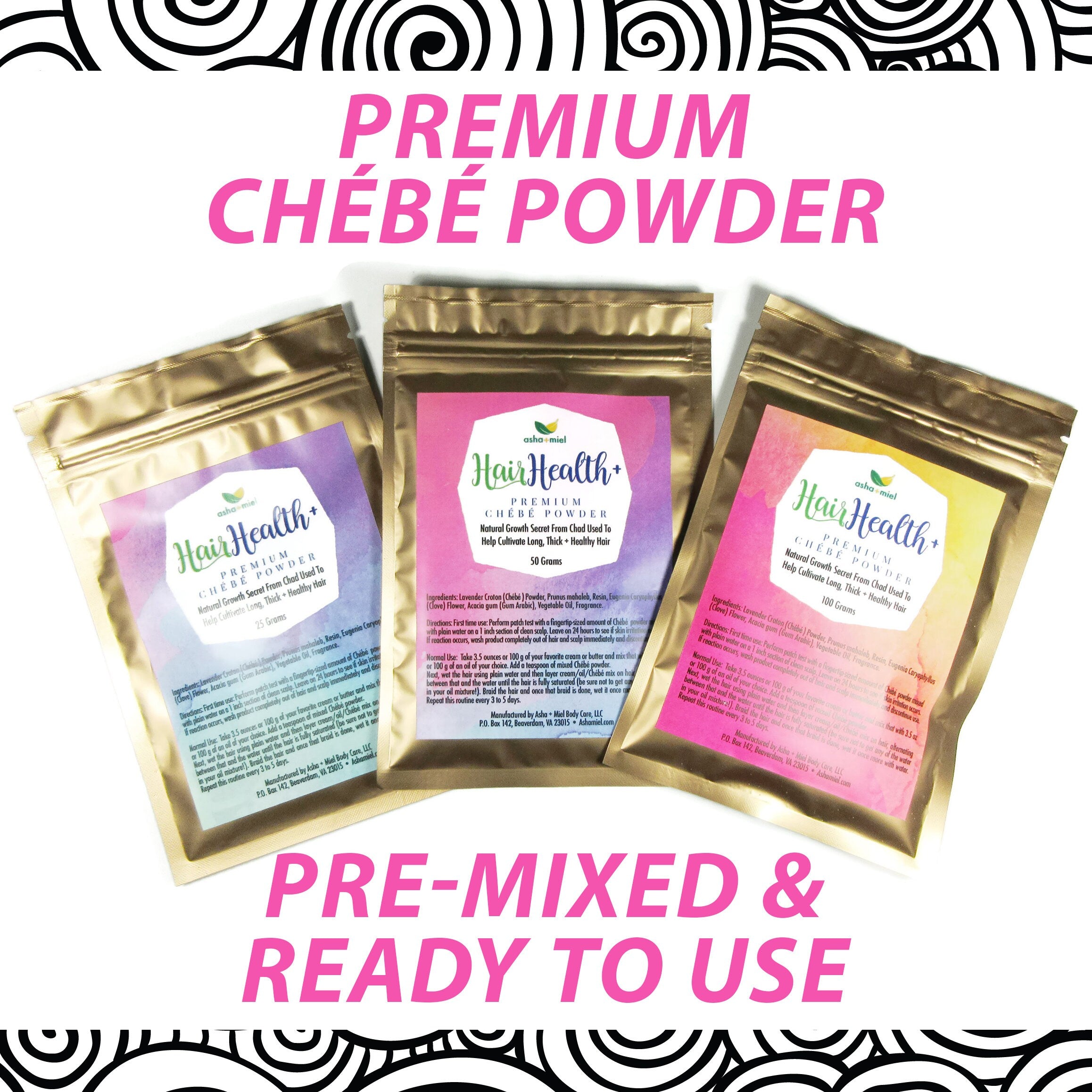Chadian Chebe Powder | Miss Sahel Chebe Hair Care | Traditional African Botanical Hair Powder | 25g, 50g or 100g