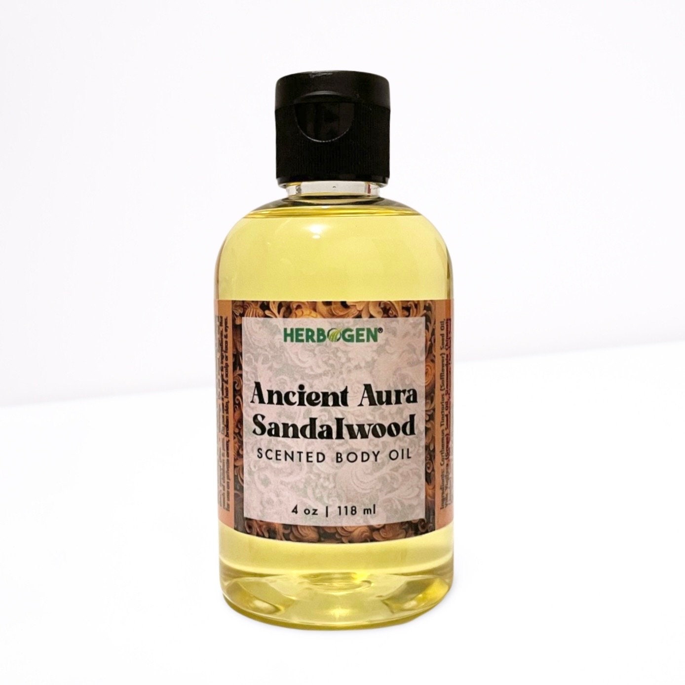 Ancient Aura Sandalwood Body Oil - Soft & Sweet Woody Aroma - Moisturizing and Nourishing with Natural Oils