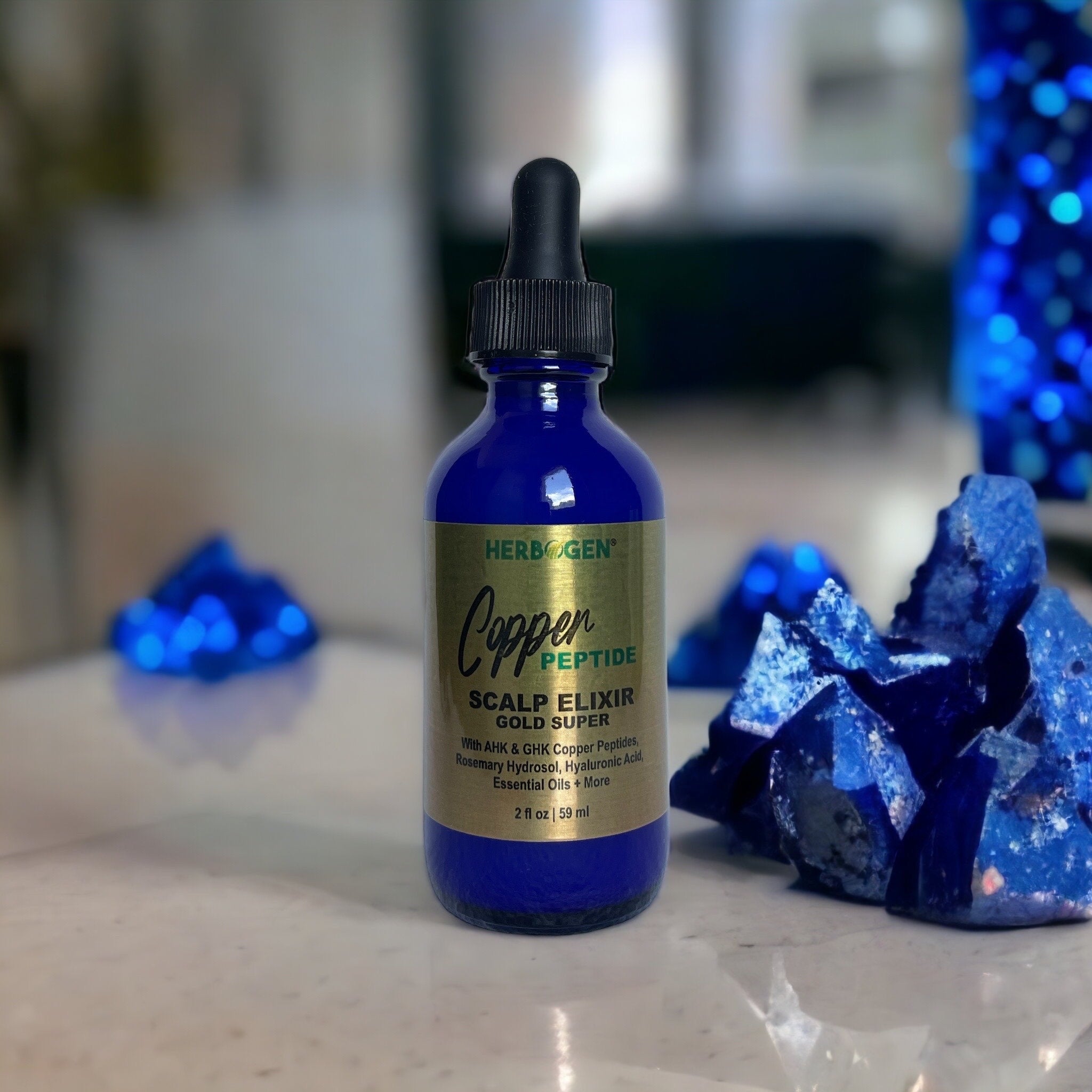 Copper Peptide Herbal Hair Scalp Serum, Natural Hair Growth Spray, Organic Hair Growth Serum, Hair Care, Hair Loss, Alopecia Serum