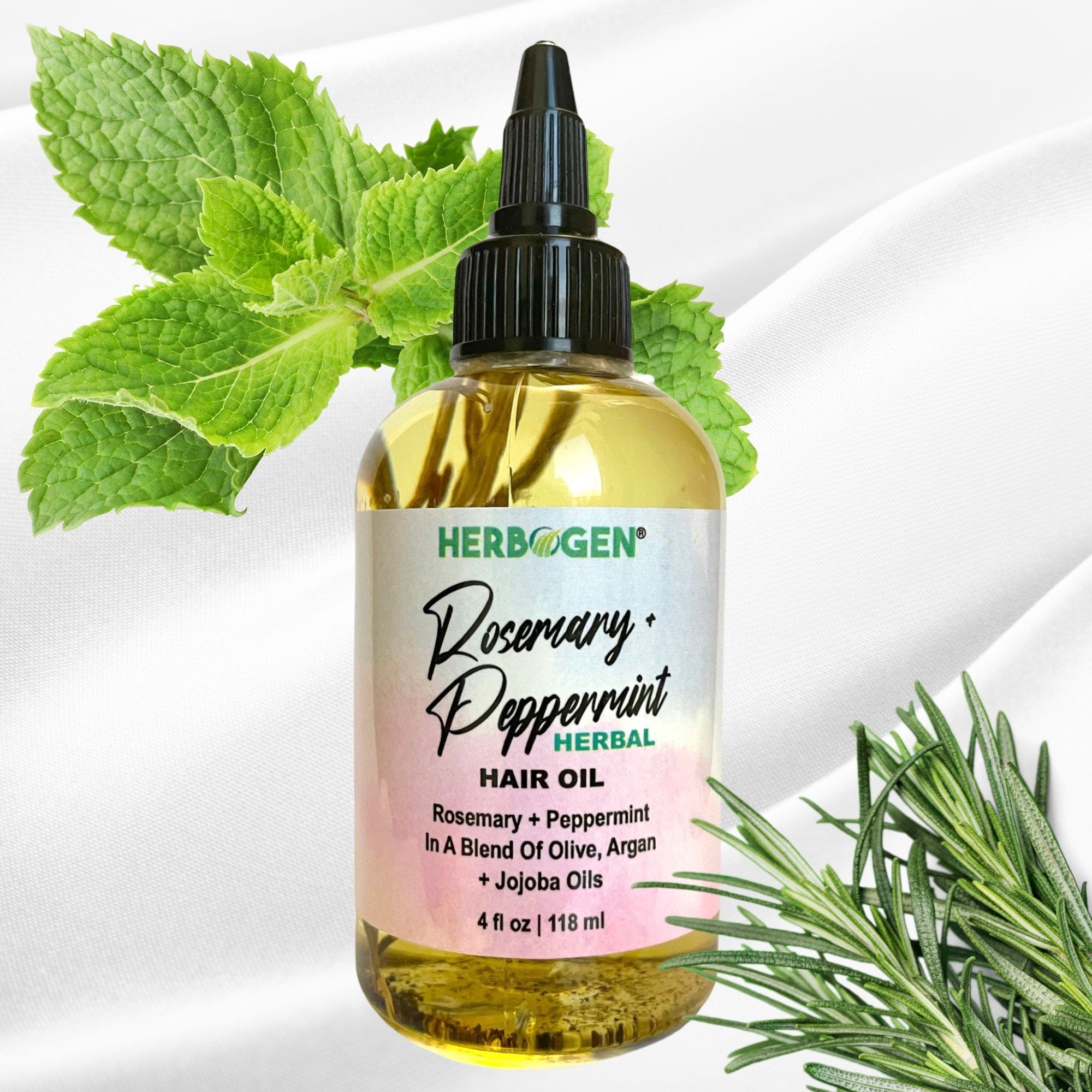 Rosemary Peppermint Herbal Hair Oil, Hair Growth Serum, Natural Hair Care, Hair Loss, Thinning Hair, Strengthen Hair Treatment Oil