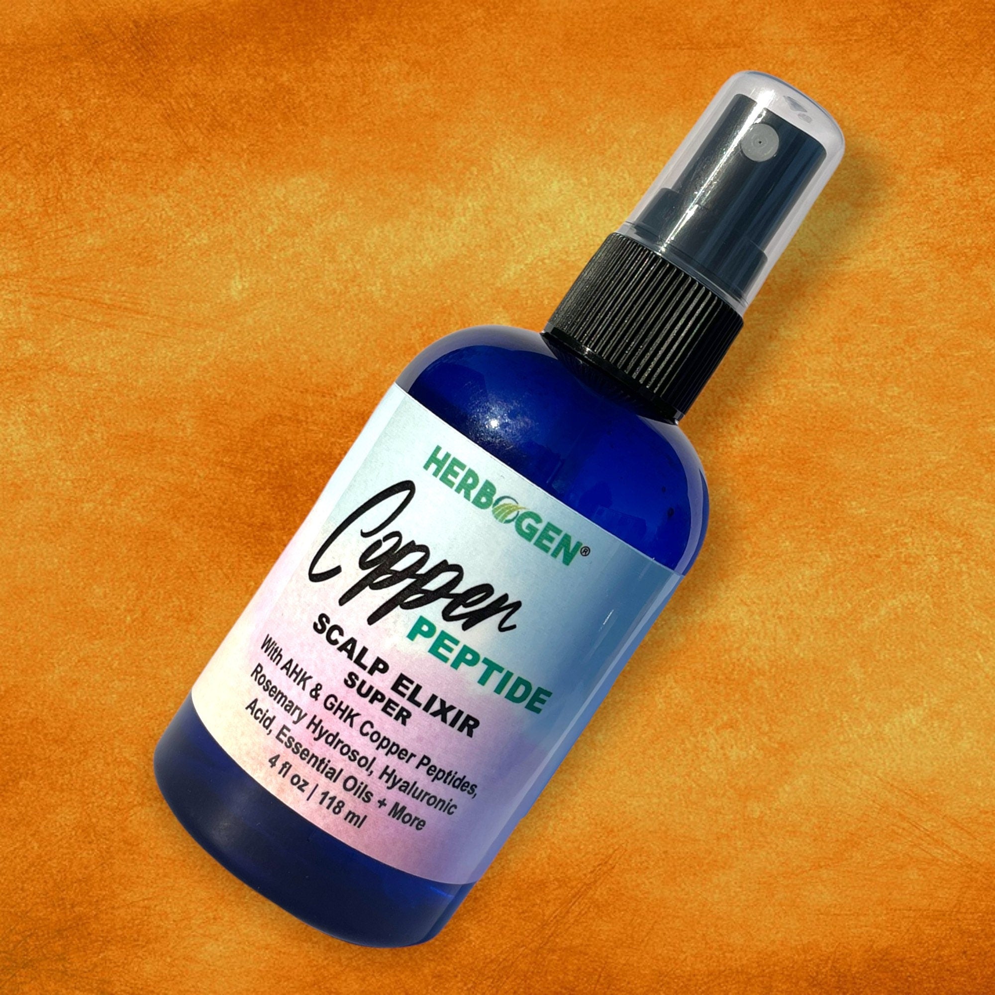 Copper Peptide Herbal Hair Scalp Serum, Natural Hair Growth Spray, Organic Hair Growth Serum, Hair Care, Hair Loss, Alopecia Serum