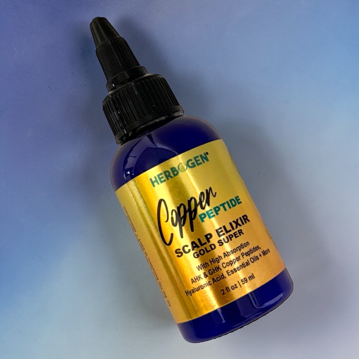 Copper Peptide Herbal Hair Scalp Serum, Natural Hair Growth Spray, Org Asha + Miel Copper Peptide Herbal Hair Scalp Serum, Natural Hair Growth Spray, Org Asha + Miel