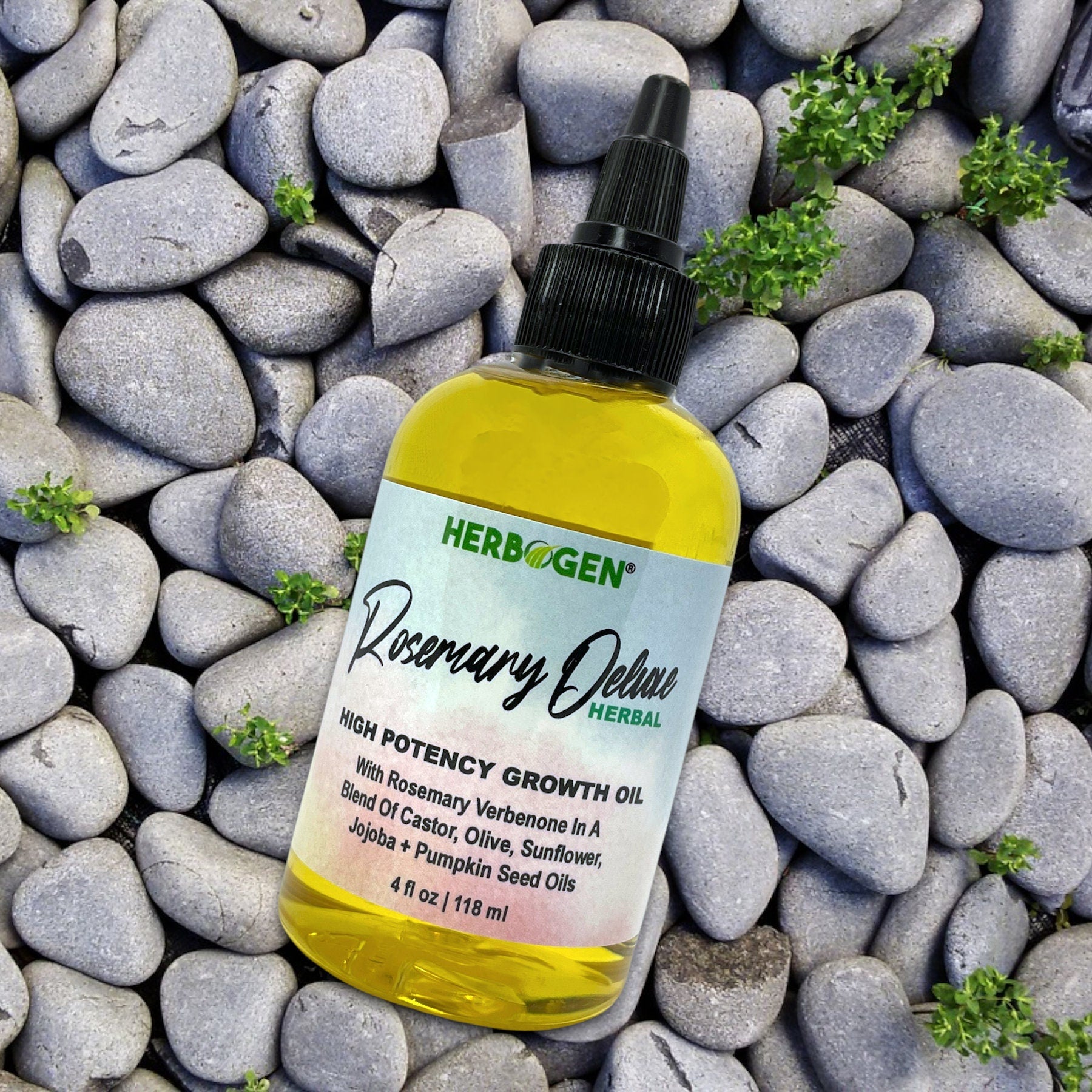 Rosemary Deluxe Hair Oil, Hair Growth Oil, Hair Serum, Rosemary Verbenone, Castor Oil, Pumpkin Seed Oil, Rosemary Essential Oil