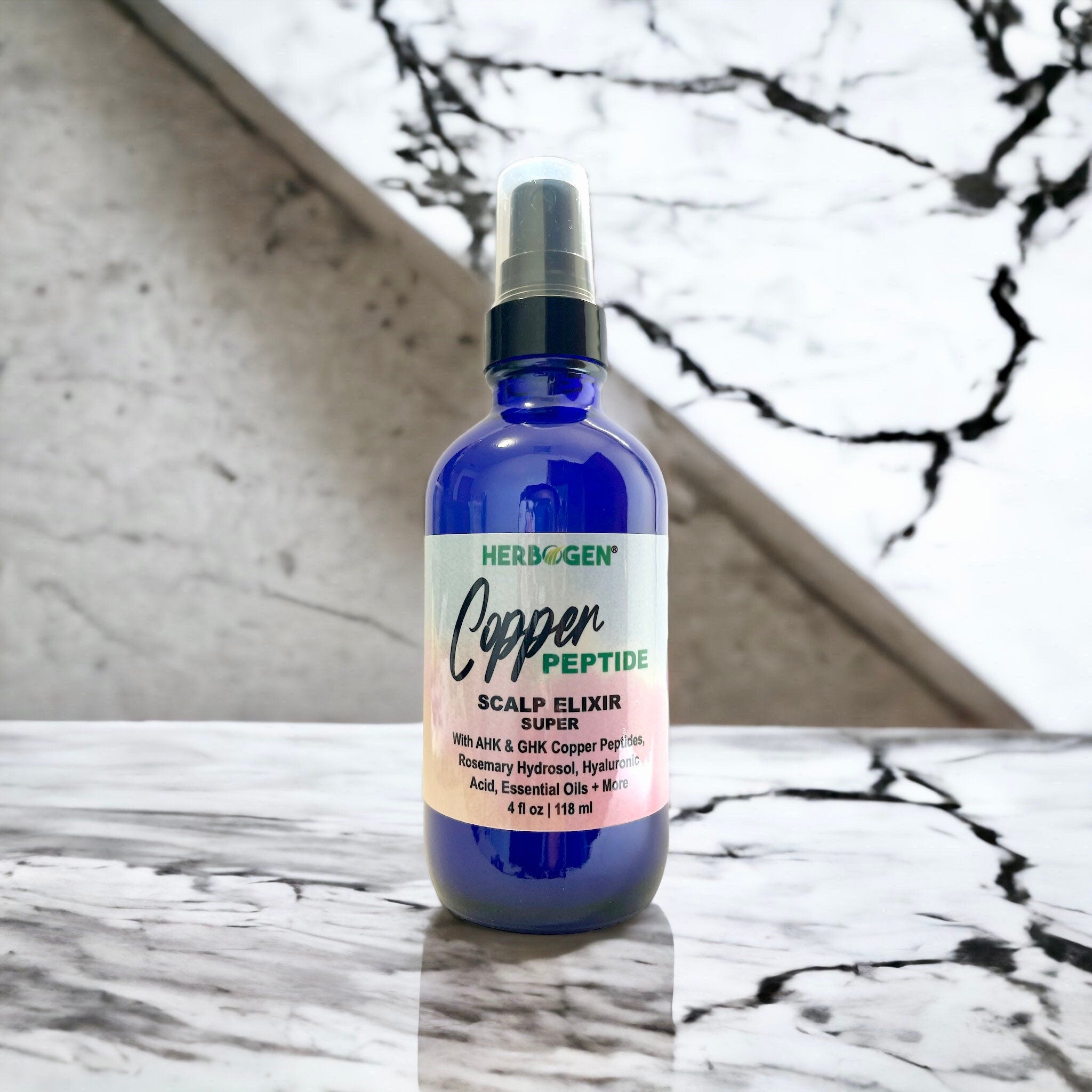 Copper Peptide Herbal Hair Scalp Serum, Natural Hair Growth Spray, Organic Hair Growth Serum, Hair Care, Hair Loss, Alopecia Serum