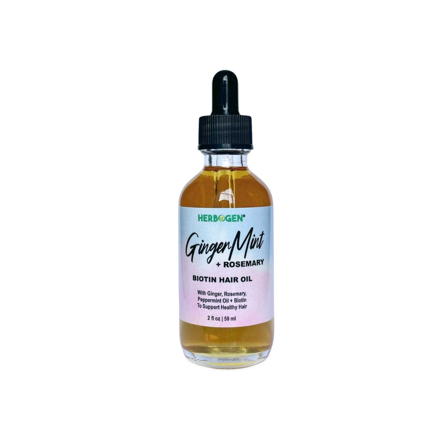 Rosemary Ginger Mint Hair Oil, Organic All Natural Hair Growth Oil, Scalp Hair Treatment, Vegan Healthy Hair Oil, Thin Hair Products