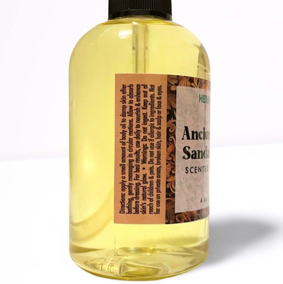 Ancient Aura Sandalwood Body Oil - Soft & Sweet Woody Aroma - Moisturizing and Nourishing with Natural Oils