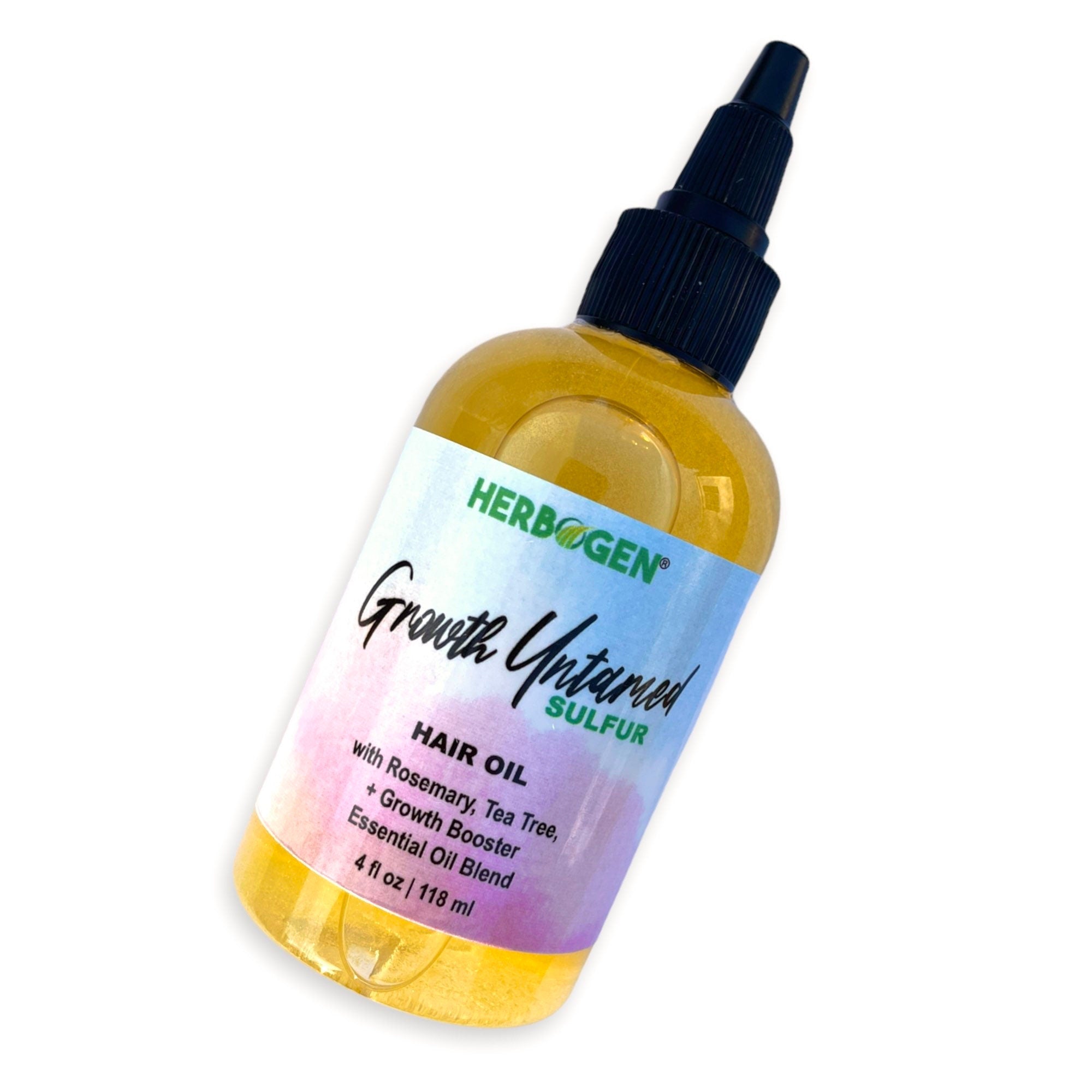 Growth Untamed Super Sulfur Hair Oil - Rosemary & Tea Tree, 4 oz, Hair Growth, Castor hair oil, Olive hair oil