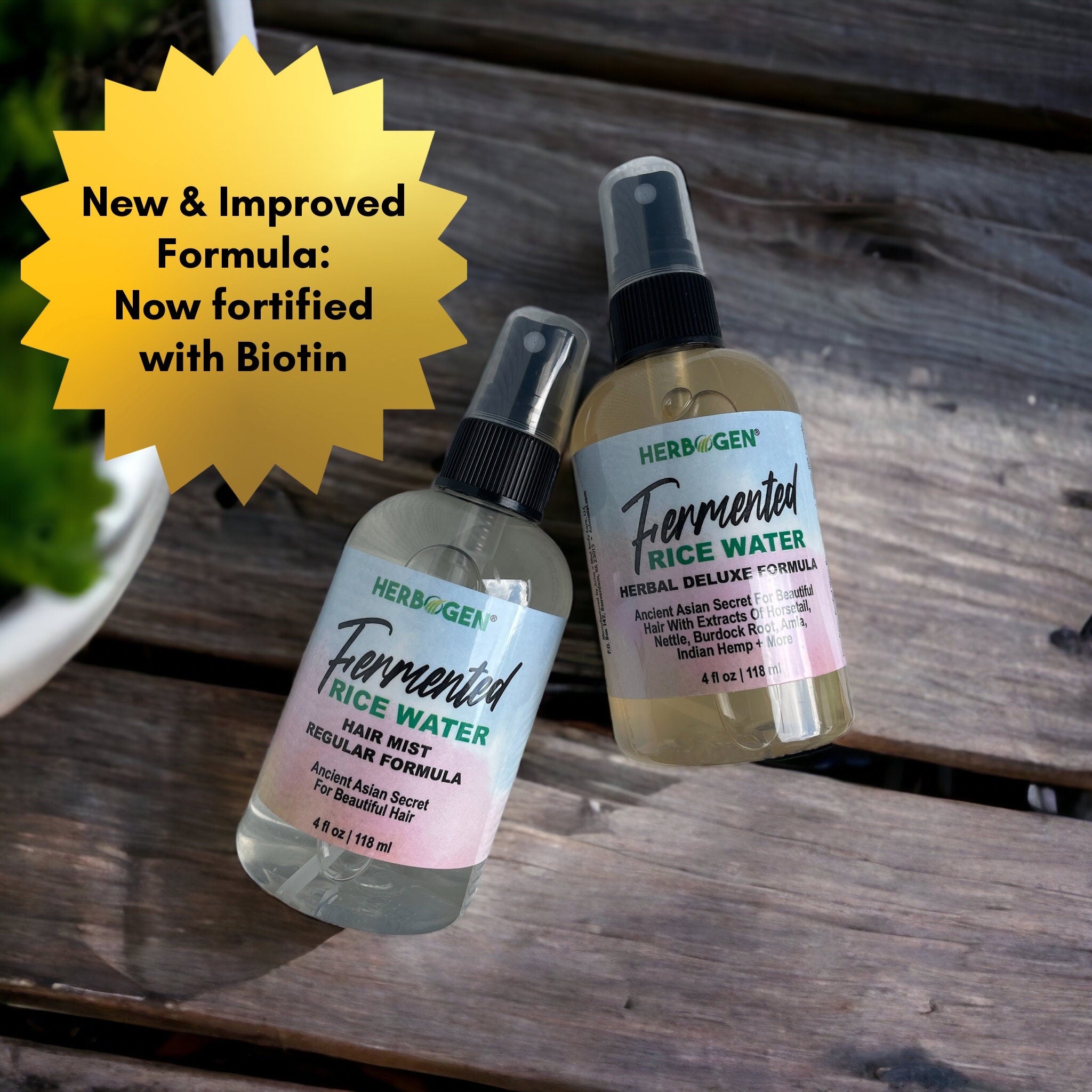 Fermented Rice Water Spray for Hair Growth, Herbal Organic Hair Spray, Biotin Hair Moisturizing Spray, Scalp Hydrate Tonic Spray