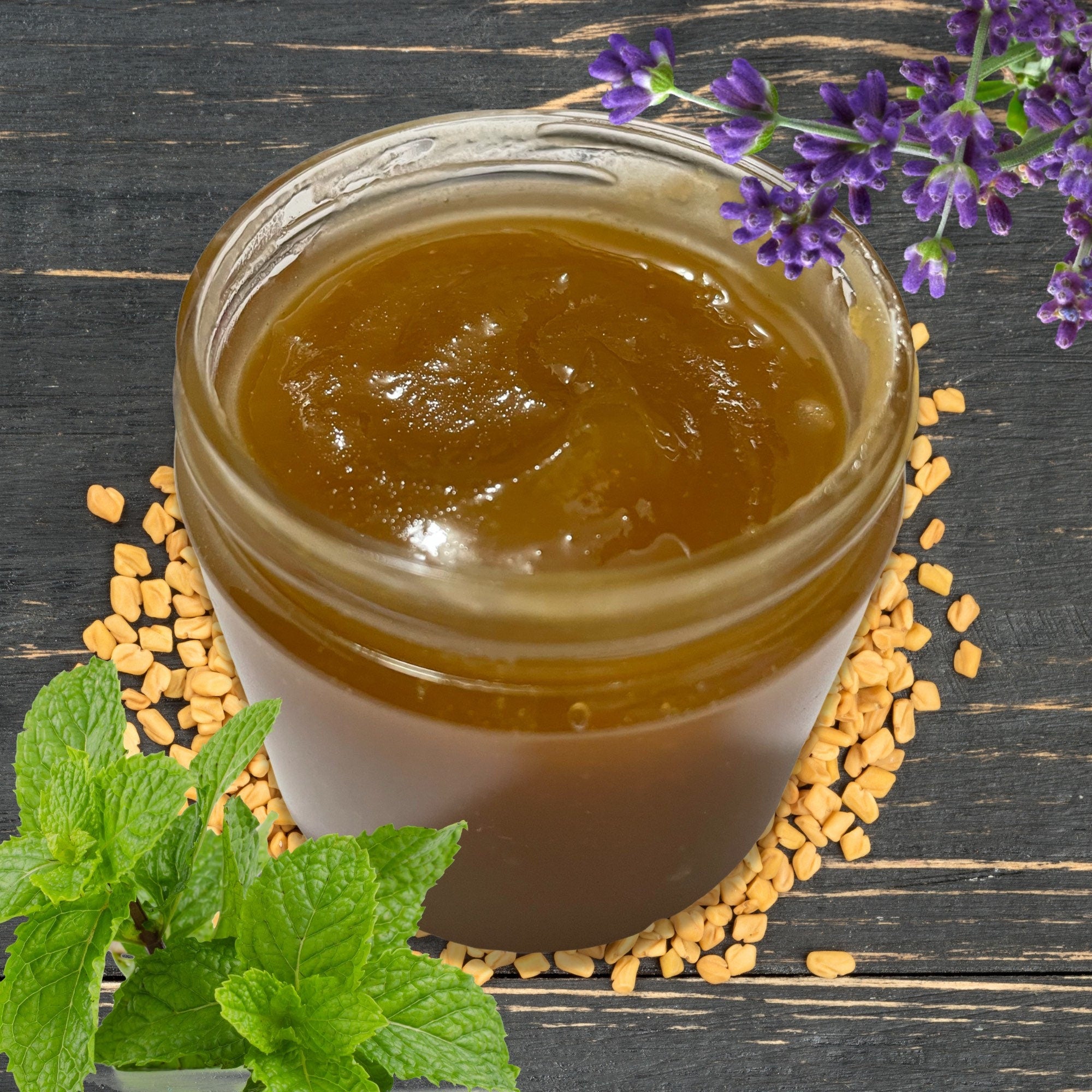 Herbogen Black Castor Jelly, Hair Care Jelly, Castor Oil, Argan Oil, Jojoba Oil, Light Hair Wax, loc butter, braid & twist butter, Hairdress