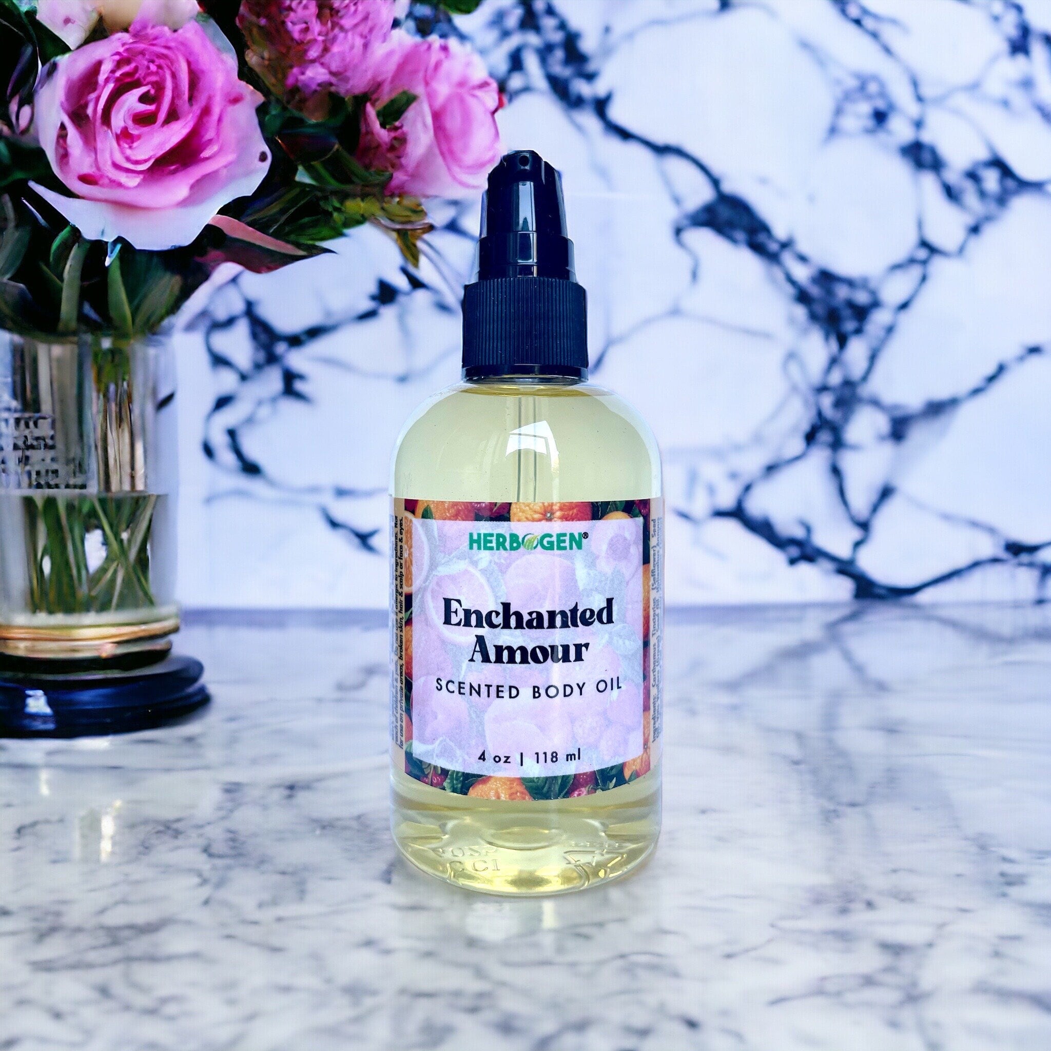 Enchanted Amour Body Oil - Impression of VS Love Spell - Aromatic Fruity Fragrance, Massage Oil