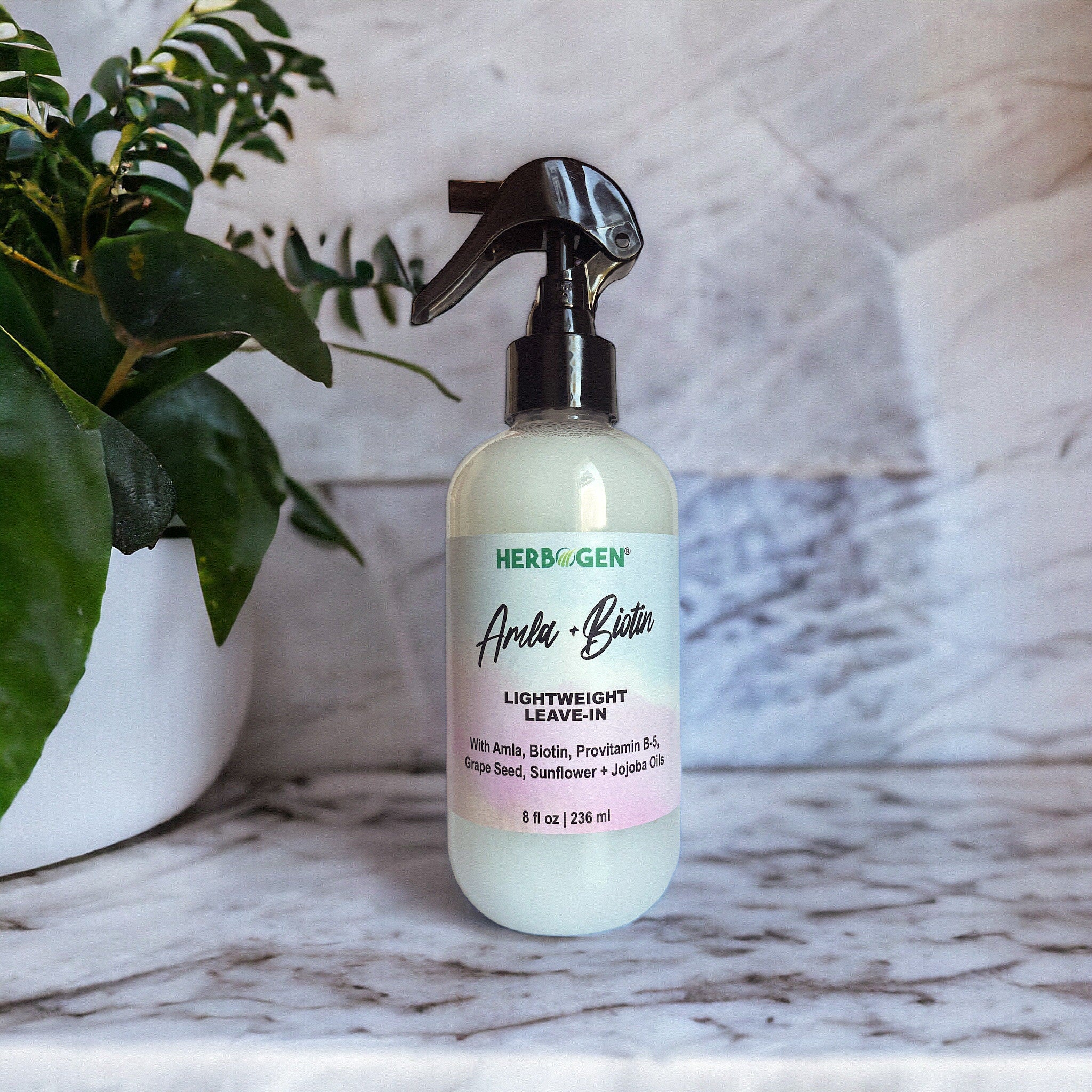 Amla and Biotin Leave-In Conditioner with Provitamin B-5, Grapeseed Oil, Jojoba Oil, Sunflower Oil