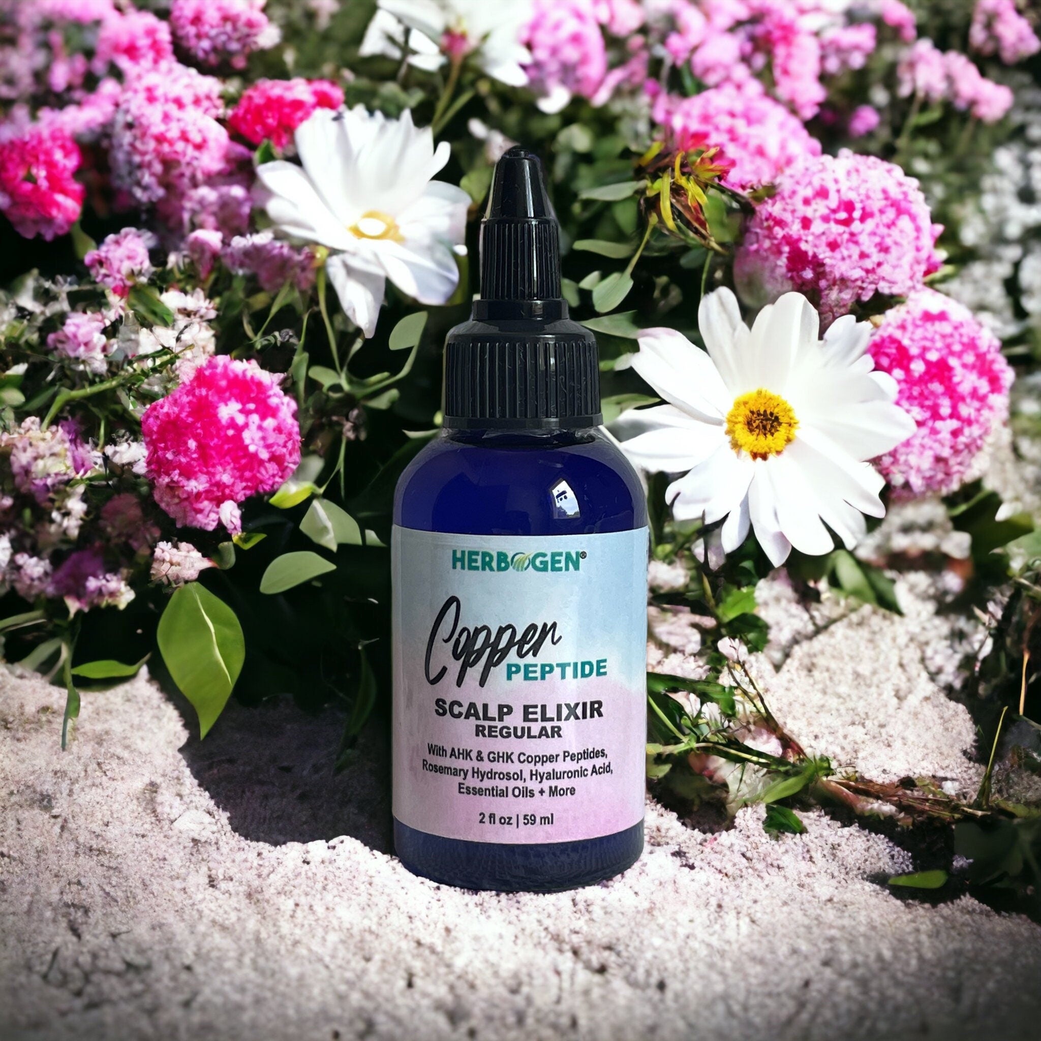 Copper Peptide Herbal Hair Scalp Serum, Natural Hair Growth Spray, Organic Hair Growth Serum, Hair Care, Hair Loss, Alopecia Serum