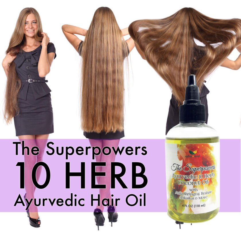 The Superpowers Growth Serum, Hair Growth, Ayurvedic 10 Herb Coconut hair oil, Brahmi