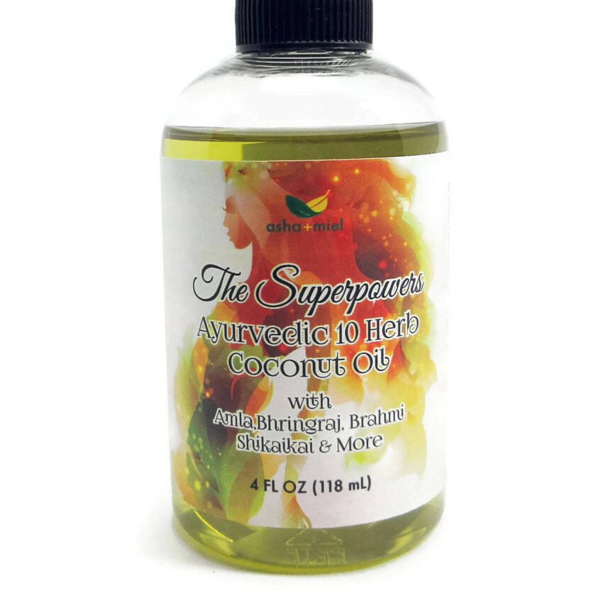 The Superpowers Growth Serum, Hair Growth, Ayurvedic 10 Herb Coconut hair oil, Brahmi