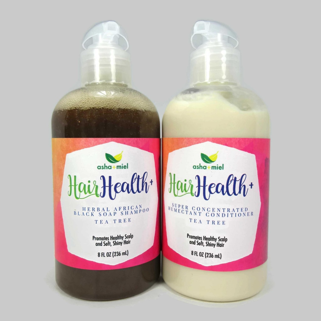 8 oz Hair Health+ Shampoo + Conditioner; African Black ...