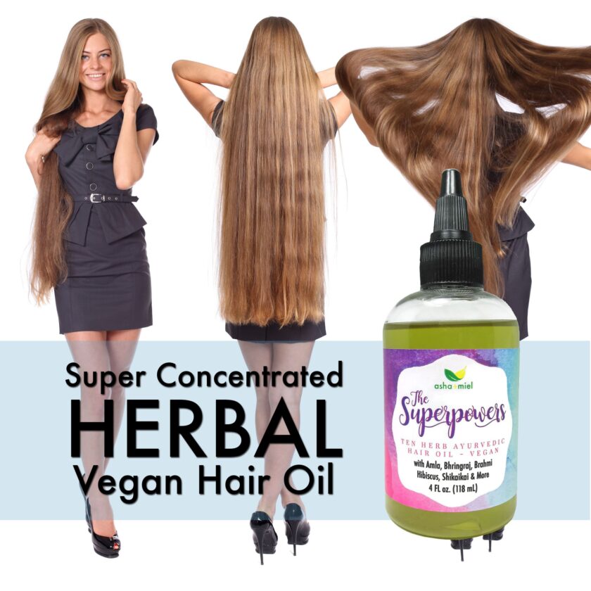 VEGAN The Superpowers Ayurvedic Hair Growth oil, Growth Serum, Amla oil, 10 Herb Coconut hair oil