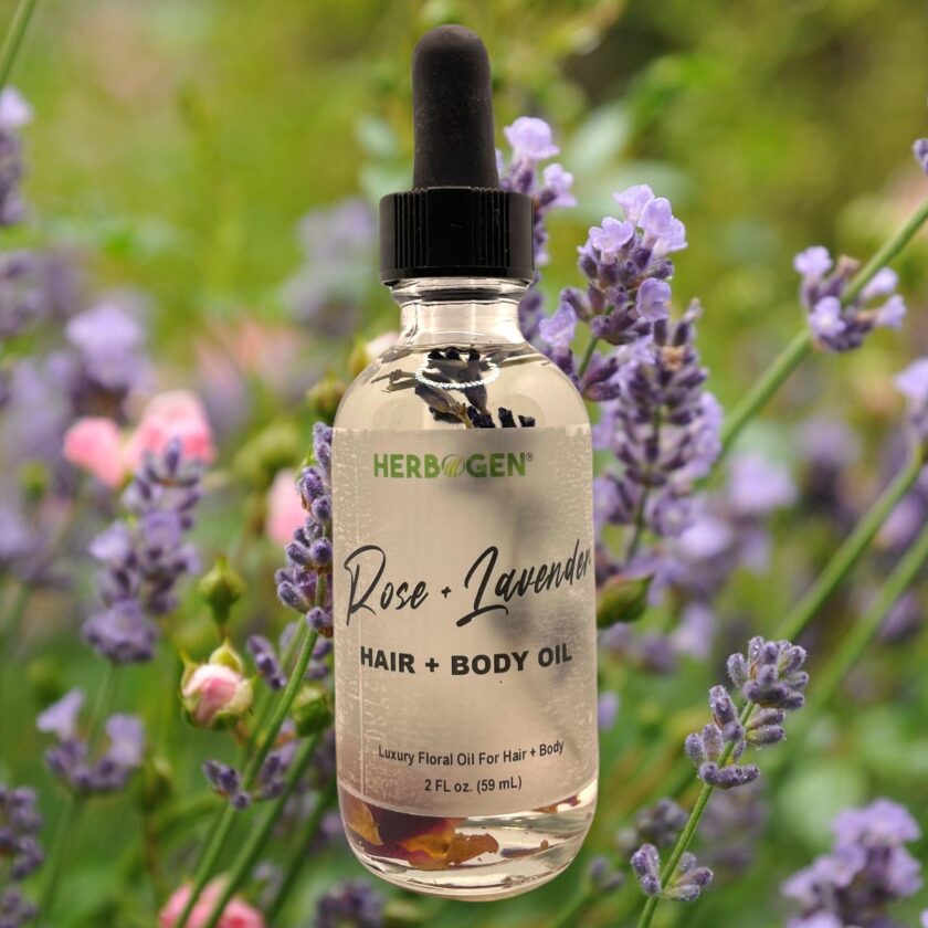 Rose + Lavender Hair + Body Oil, Rose Hair Oil, Lavender Hair Oil, Body Oil